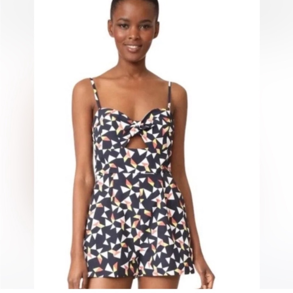 Revolve Print Black Romper with Cutout - Yumi Kim